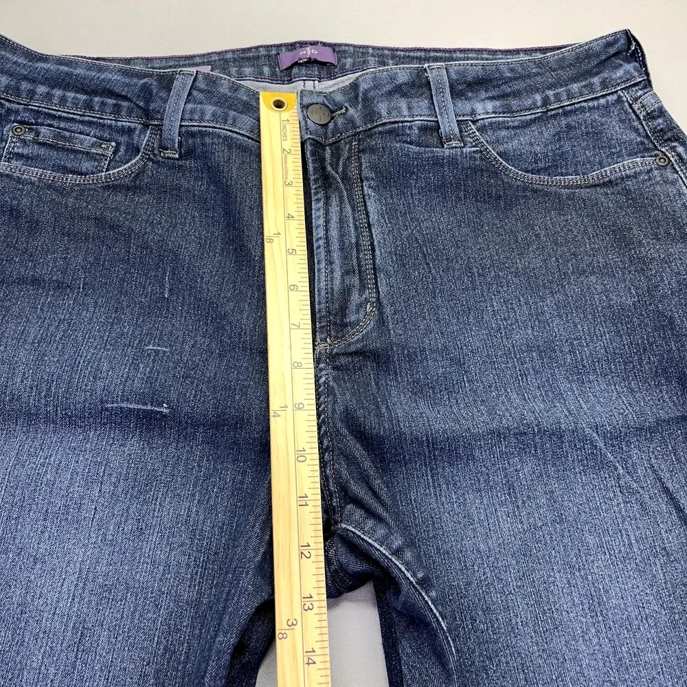 NYDJ Barbara Women's Bootcut Lift X Tuck Jeans Dark Wash‎ Blue Size 36